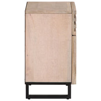 vidaXL Mesa de cabeceira 50x34x60cm madeira de mangueira maciça branco