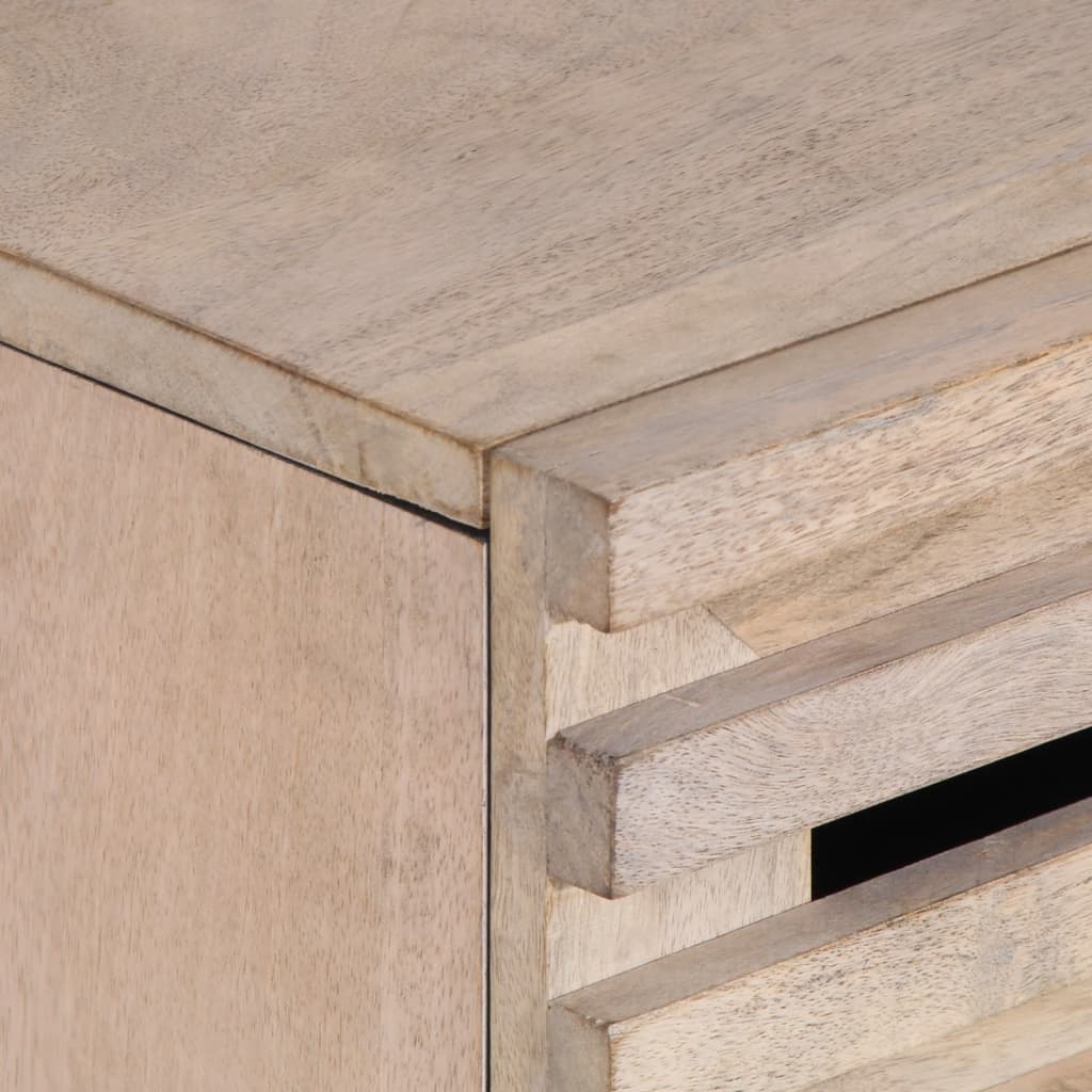 vidaXL Mesa de cabeceira 50x34x60cm madeira de mangueira maciça branco