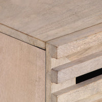 vidaXL Mesa de cabeceira 50x34x60cm madeira de mangueira maciça branco