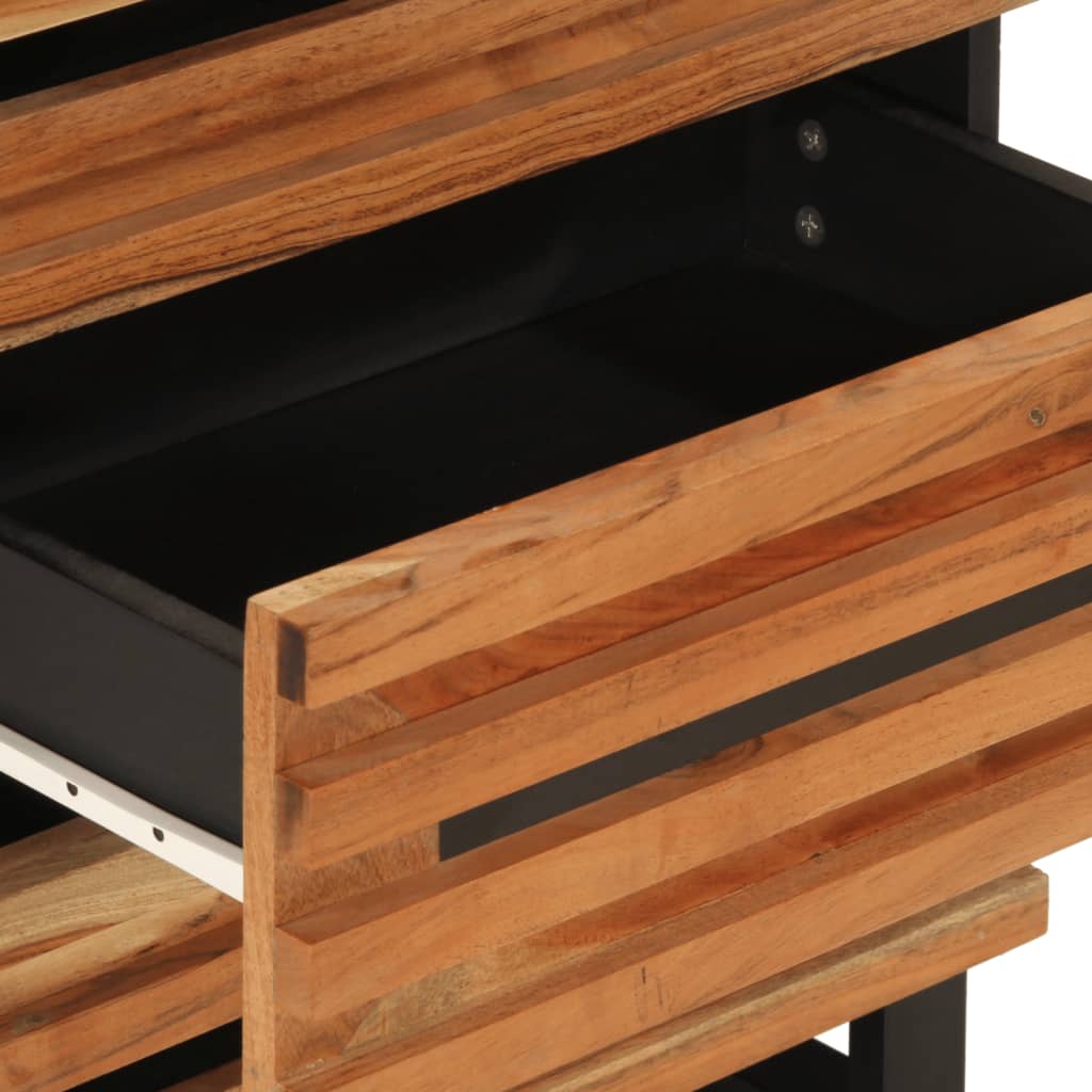 vidaXL Mesa de cabeceira 50x34x62 cm madeira de acácia maciça