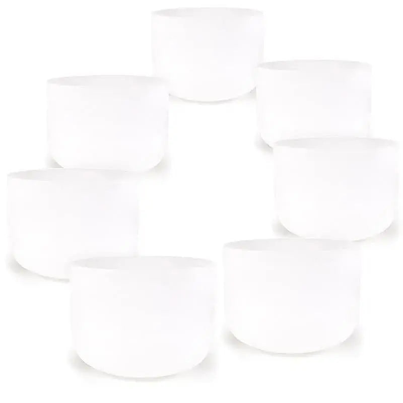 Kit de taças de cristal branco (432 Hertz)