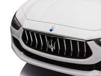 Maserati Ghibli, 12v elektrische kinderauto, rubberen banden, leder zitje.