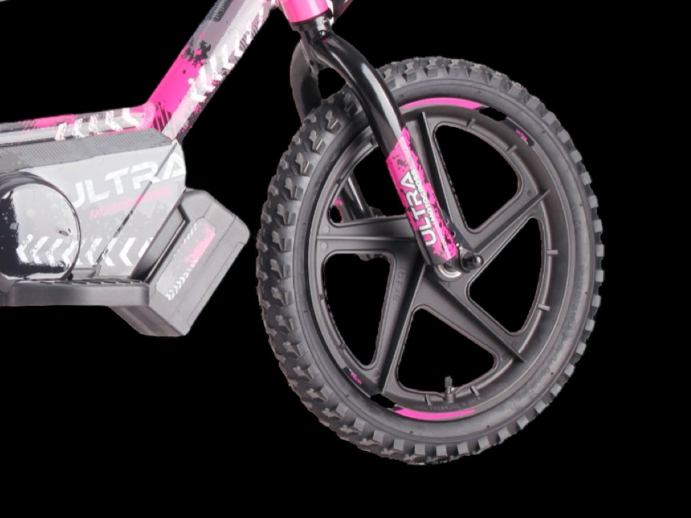 24 volt elektrische balance bike met 16 inch wielen, elektrische motor - roze