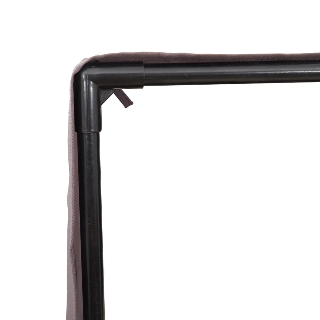 vidaXL Espreguiçadeira dupla com teto e cortinas vime PE bege