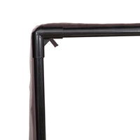 vidaXL Espreguiçadeira dupla com teto e cortinas vime PE bege