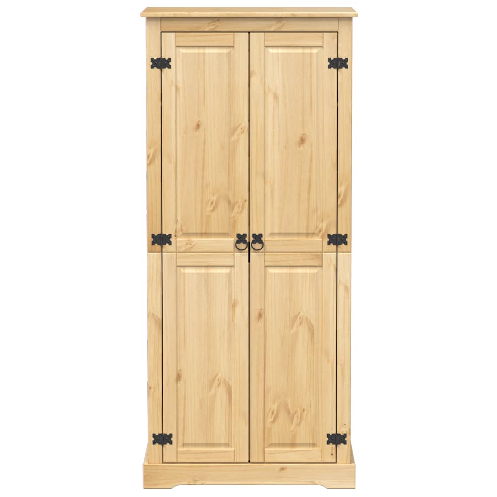 vidaXL Roupeiro Corona 76x50x170 cm madeira de pinho maciça