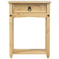 vidaXL Mesa consola Corona 55x35x73 cm madeira de pinho maciça