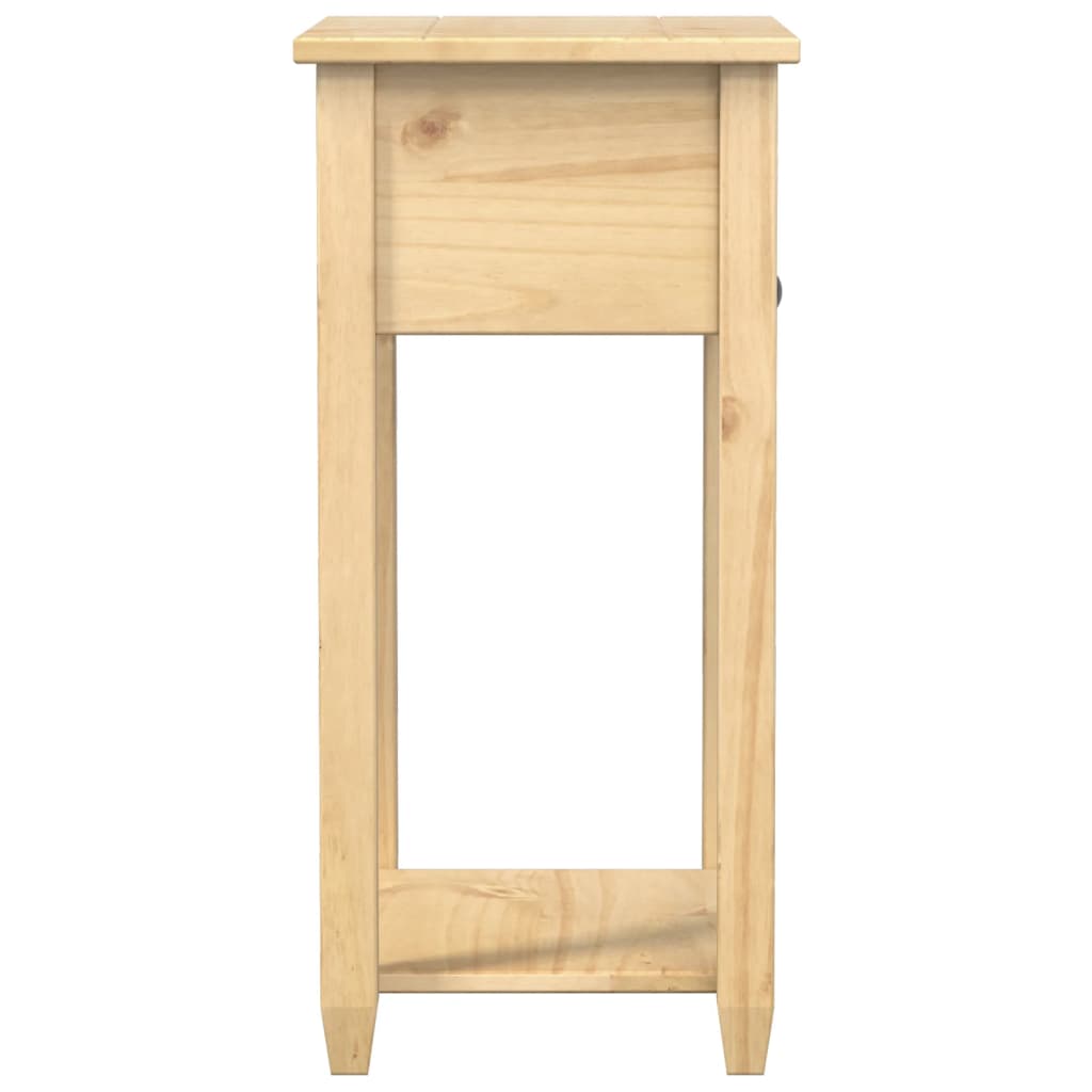 vidaXL Mesa consola Corona 55x35x73 cm madeira de pinho maciça