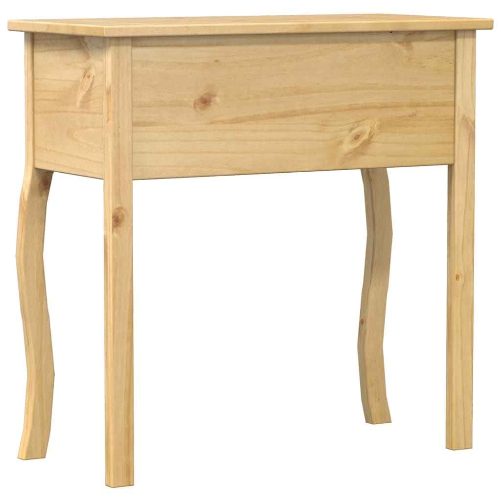 vidaXL Mesa consola Corona 73x35x73 cm madeira de pinho maciça