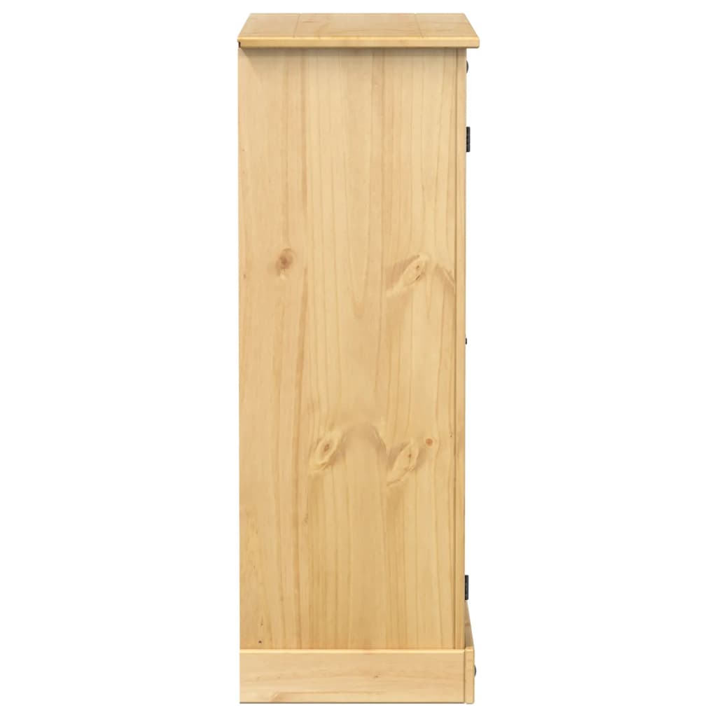 vidaXL Sapateira Corona 86x38,5x108 cm madeira de pinho maciça