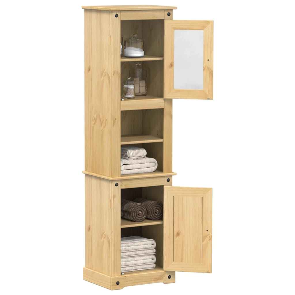 vidaXL Móvel de WC Corona 50x40x185 cm madeira de pinho maciça