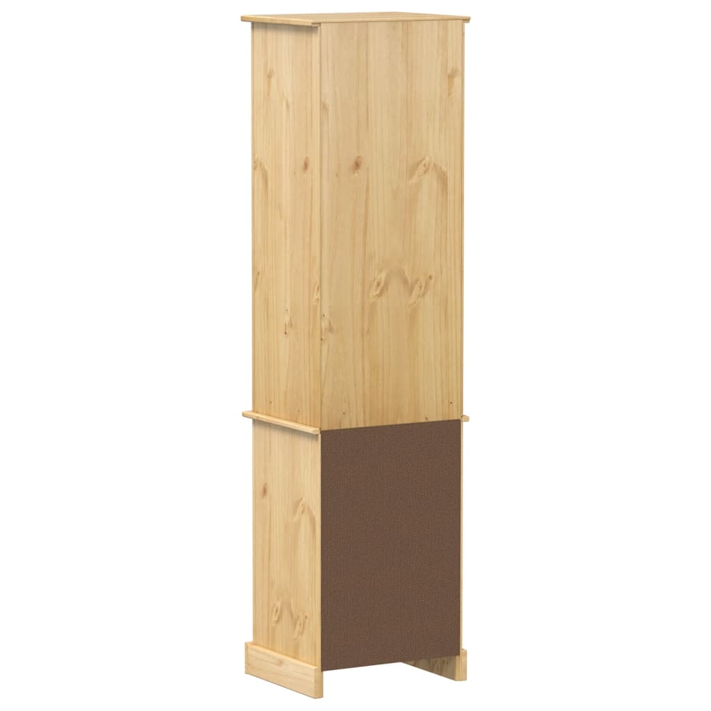 vidaXL Móvel de WC Corona 50x40x185 cm madeira de pinho maciça
