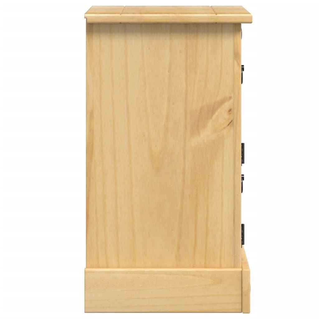 vidaXL Mesa de cabeceira Corona 35x32,5x58 cm madeira de pinho maciça