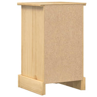 vidaXL Mesa de cabeceira Corona 35x32,5x58 cm madeira de pinho maciça