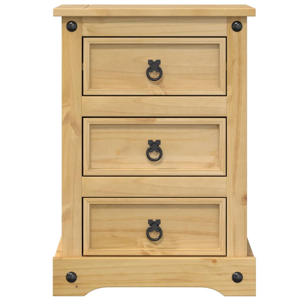 vidaXL Mesa de cabeceira Corona 45x35x64 cm madeira de pinho maciça
