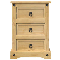 vidaXL Mesa de cabeceira Corona 45x35x64 cm madeira de pinho maciça