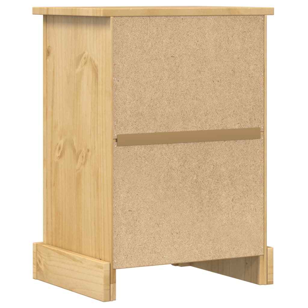 vidaXL Mesa de cabeceira Corona 45x35x64 cm madeira de pinho maciça