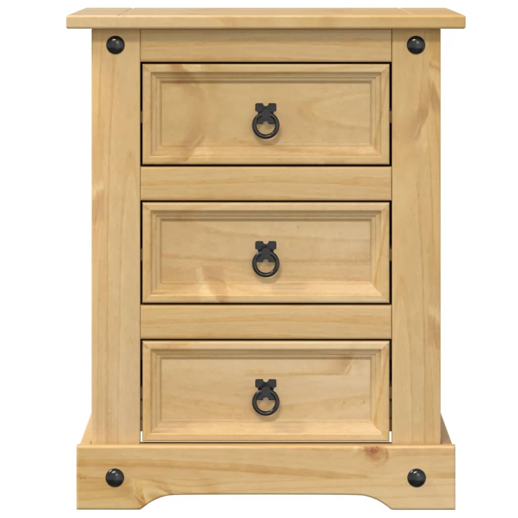 vidaXL Mesa de cabeceira Corona 53x39x66 cm madeira de pinho maciça