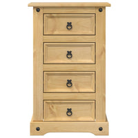 vidaXL Mesa de cabeceira Corona 53x39x84 cm madeira de pinho maciça