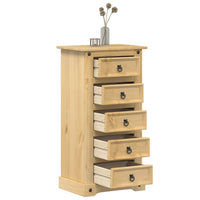 vidaXL Mesa de cabeceira Corona 53x39x103 cm madeira de pinho maciça