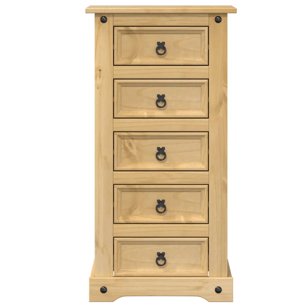 vidaXL Mesa de cabeceira Corona 53x39x103 cm madeira de pinho maciça
