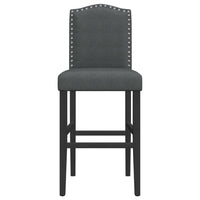 vidaXL Cadeiras de bar 2 pcs madeira de seringueira maciça e tecido