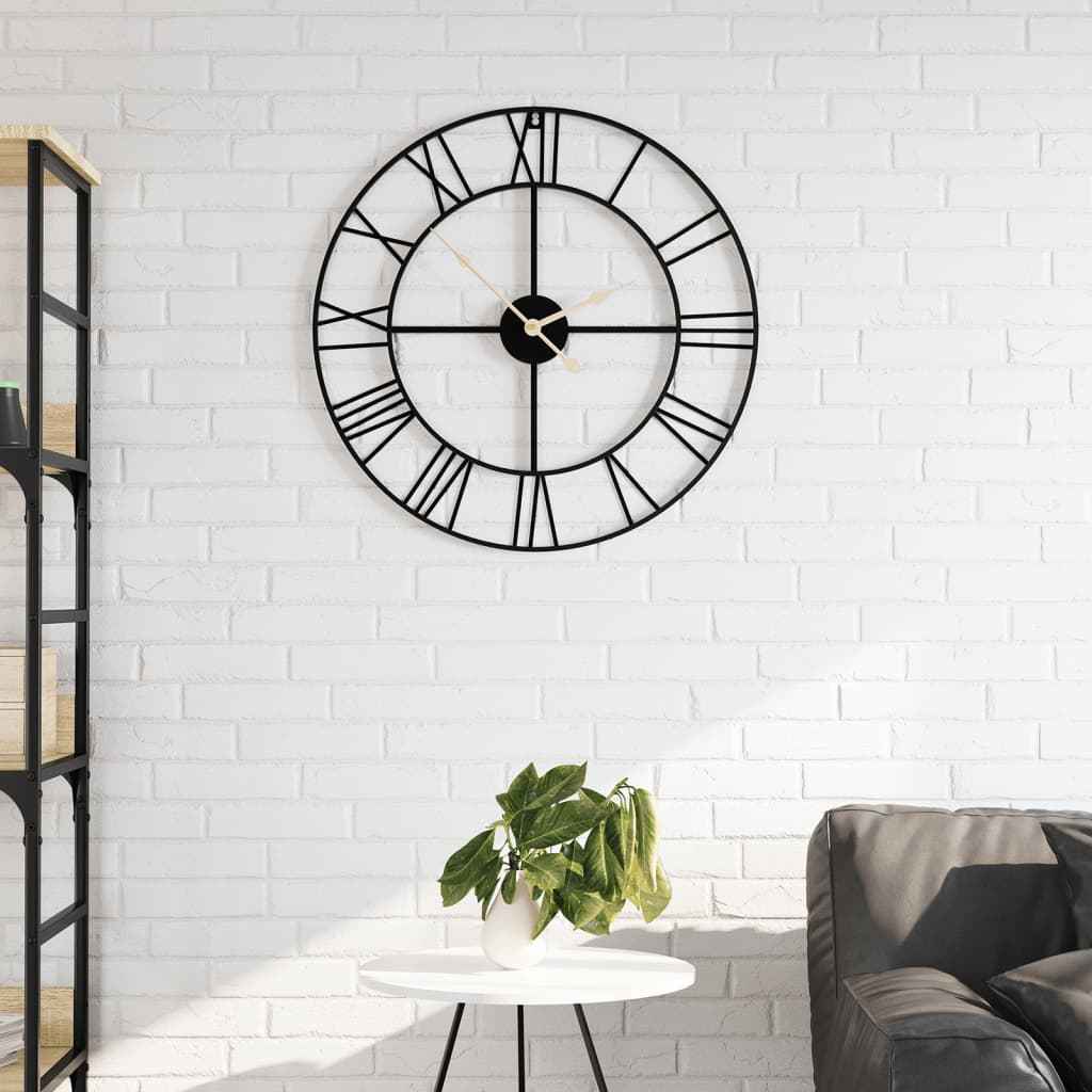 vidaXL Relógio de parede metal 40 cm dourado