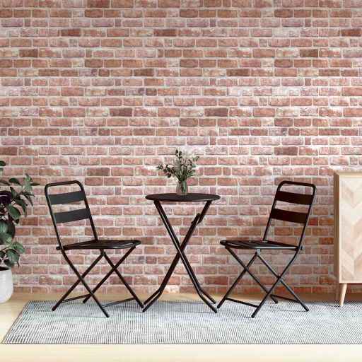 vidaXL Painéis de parede 3D c/ design tijolos vermelhos 10 pcs EPS