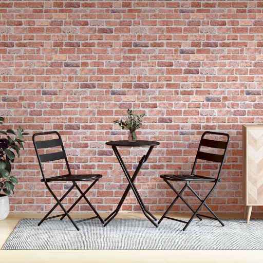 vidaXL Painéis de parede 3D c/ design tijolos vermelhos 10 pcs EPS