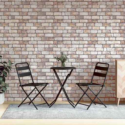 vidaXL Painéis de parede 3D c/ design tijolos vermelhos 10 pcs EPS