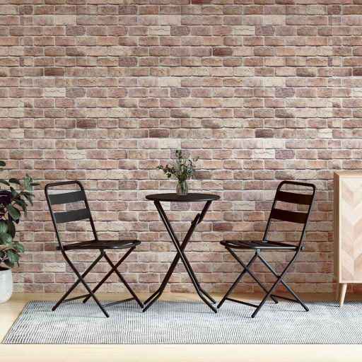 vidaXL Painéis de parede 3D c/ design tijolos vermelhos 10 pcs EPS