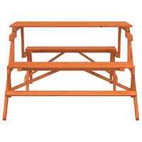 vidaXL Mesa de piquenique c/ bancos 2-em-1 conversível abeto maciço