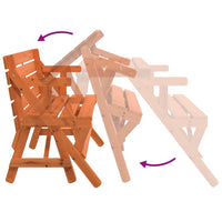 vidaXL Mesa de piquenique c/ bancos 2-em-1 conversível abeto maciço