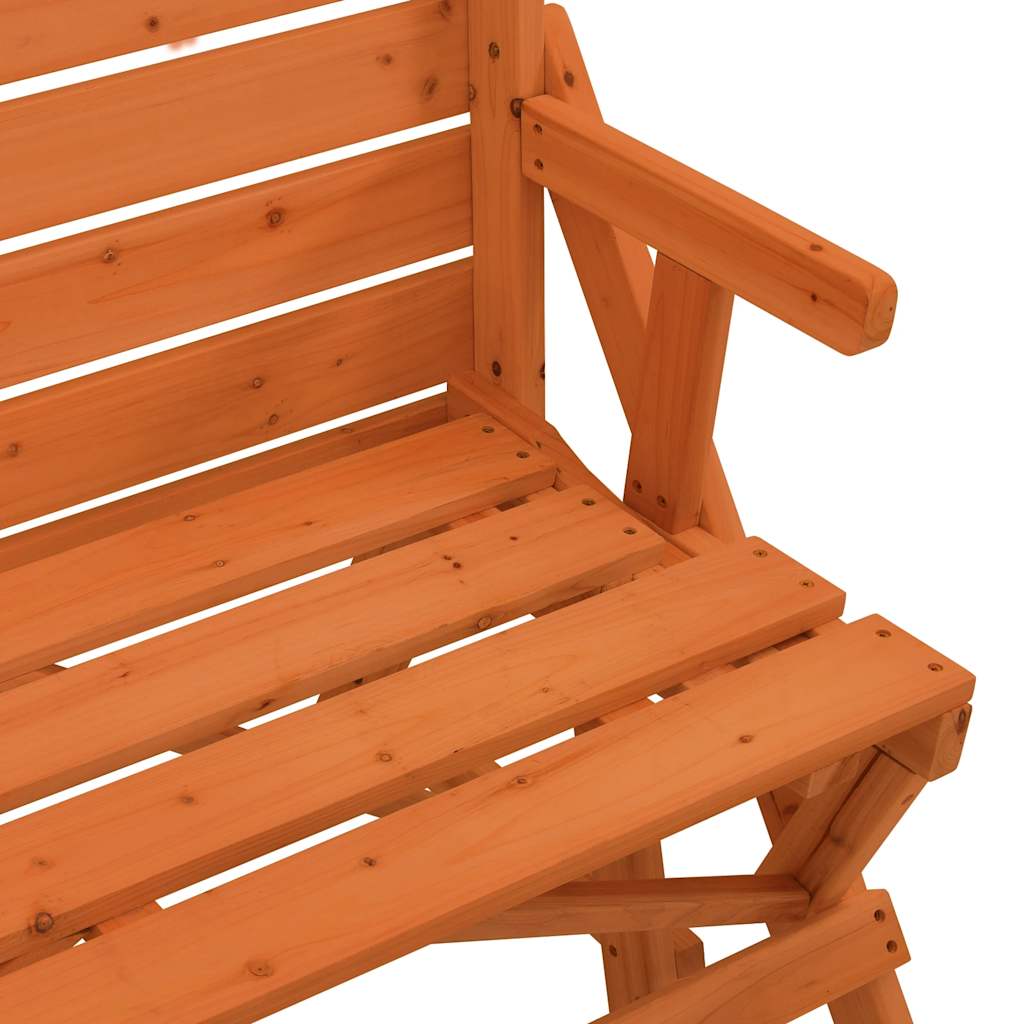 vidaXL Mesa de piquenique c/ bancos 2-em-1 conversível abeto maciço