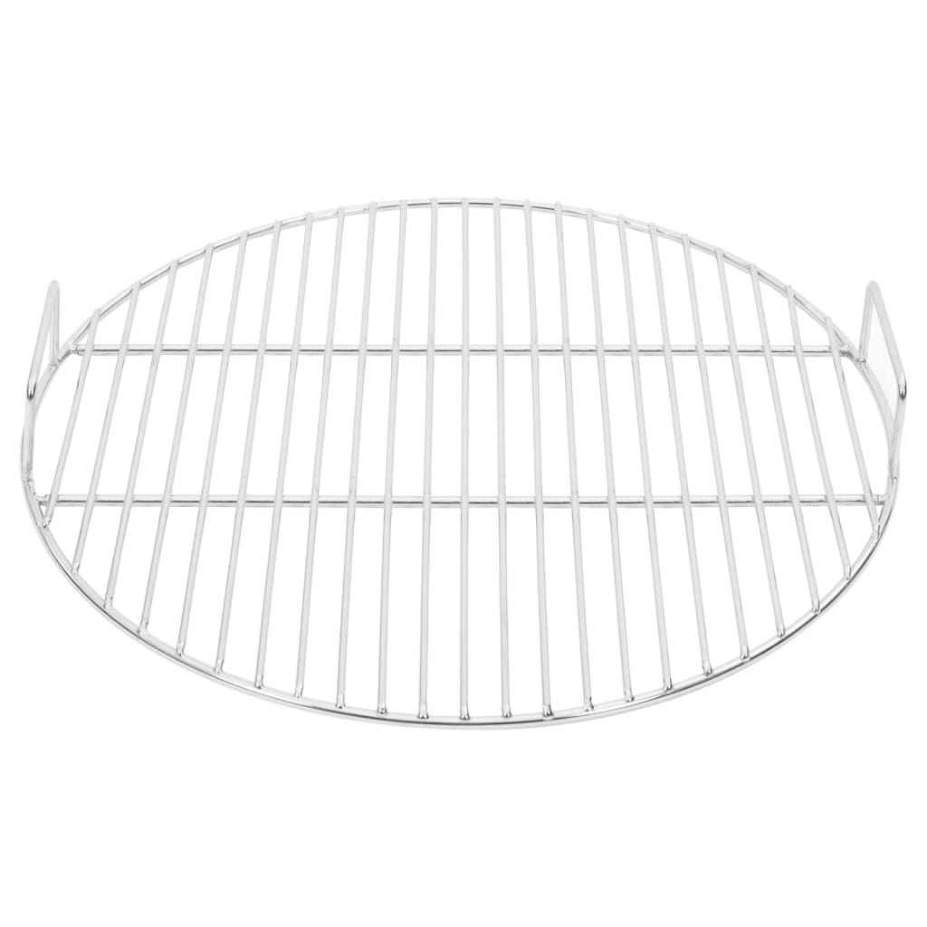 vidaXL Grelha p/ churrasco redonda c/ pegas Ø44,5cm aço inoxidável 304