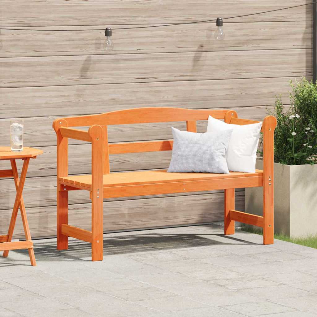 vidaXL Banco de exterior com armazenamento Castanho 119 x 44 x 76 cm