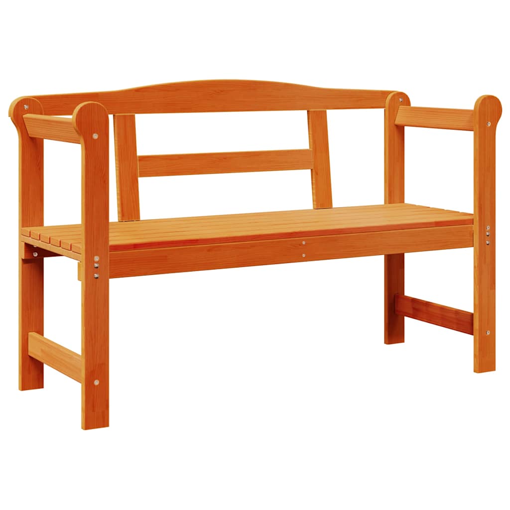 vidaXL Banco de exterior com armazenamento Castanho 119 x 44 x 76 cm