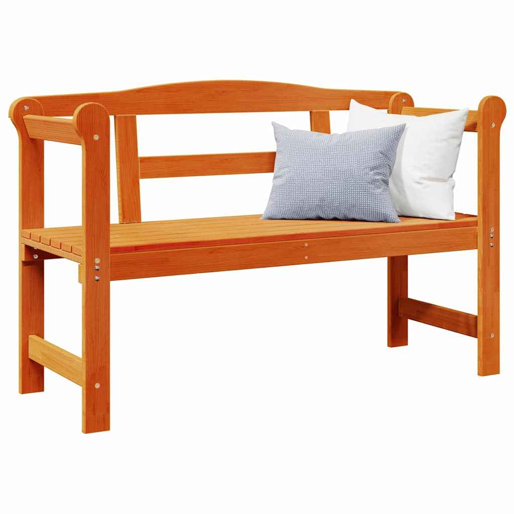 vidaXL Banco de exterior com armazenamento Castanho 119 x 44 x 76 cm