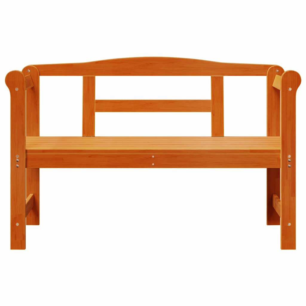vidaXL Banco de exterior com armazenamento Castanho 119 x 44 x 76 cm