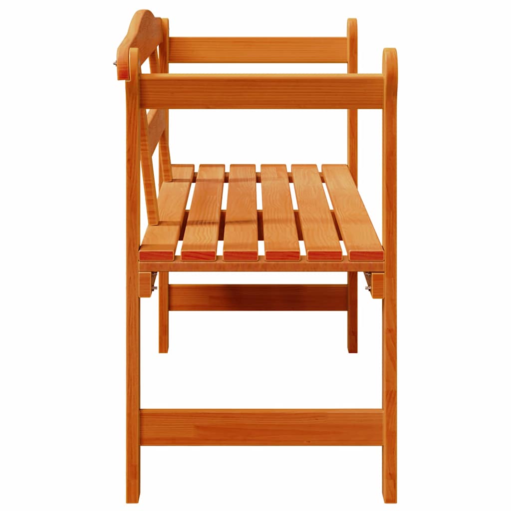 vidaXL Banco de exterior com armazenamento Castanho 119 x 44 x 76 cm