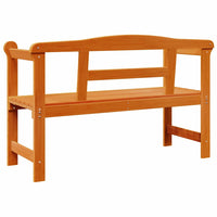 vidaXL Banco de exterior com armazenamento Castanho 119 x 44 x 76 cm