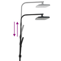 vidaXL Conj. duche 2 chuveiros c/ misturadora e mangueira latão preto