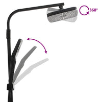 vidaXL Conj. duche 2 chuveiros c/ misturadora e mangueira latão preto