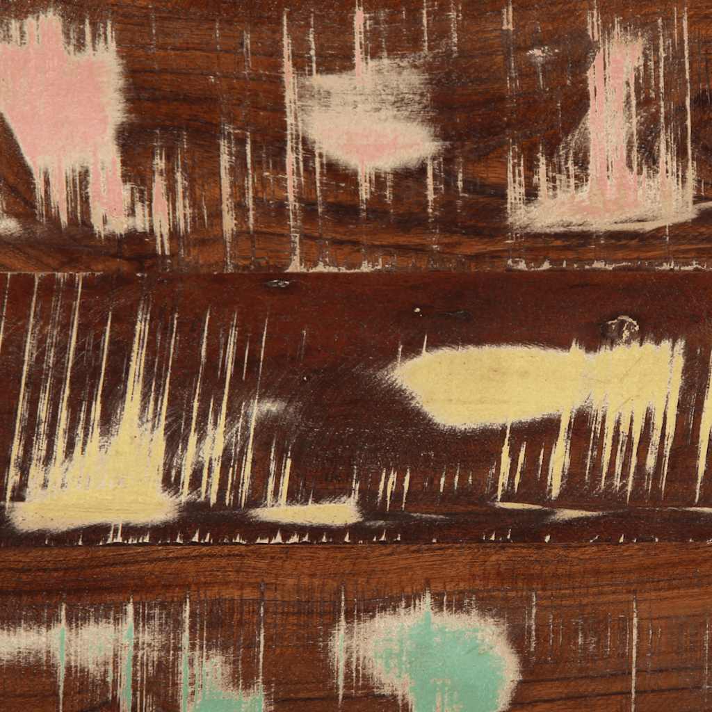 vidaXL Mesa de centro multicor 90x50x36 cm madeira maciça recuperada