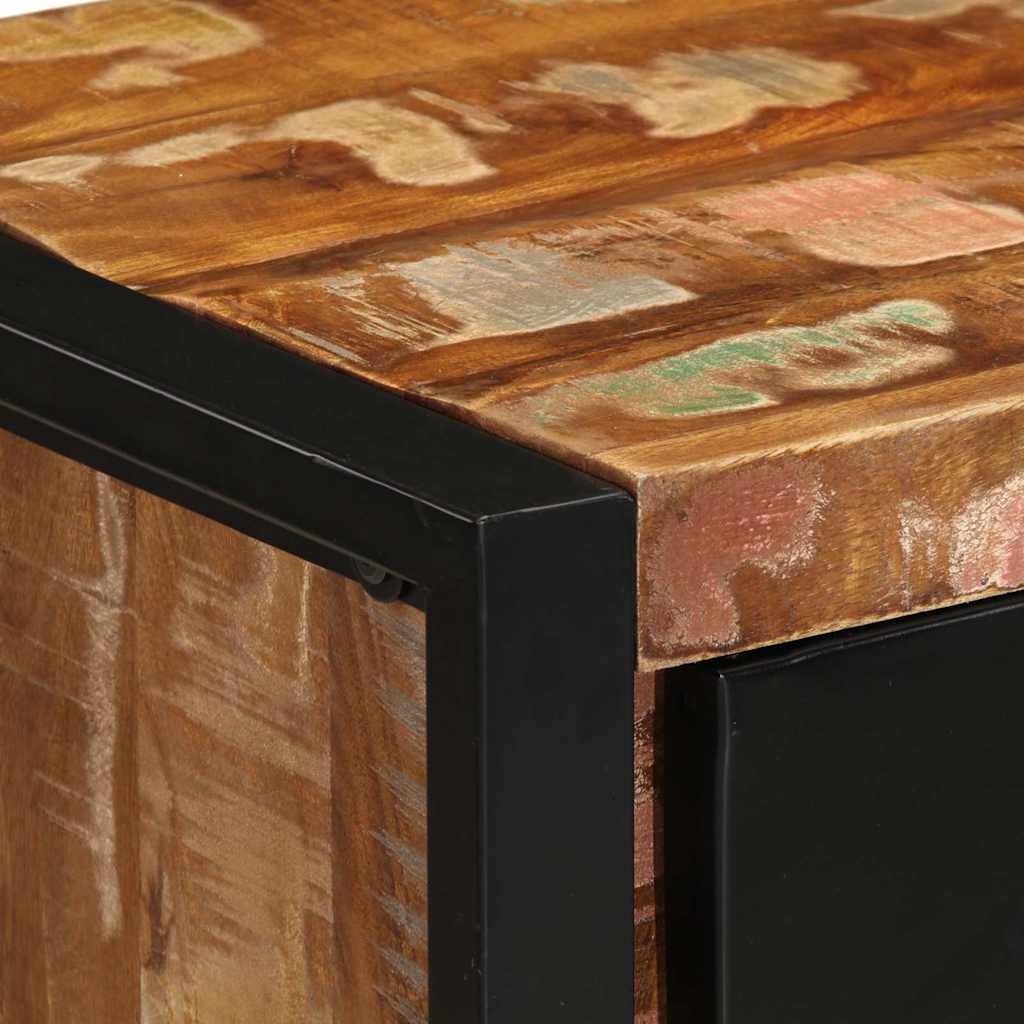 vidaXL Armário gavetas 40x40x75 cm madeira recuperada maciça multicor