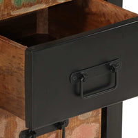 vidaXL Armário gavetas 40x40x75 cm madeira recuperada maciça multicor