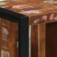 vidaXL Mesa de cabeceira 40x30x80 cm madeira recuperada maciça