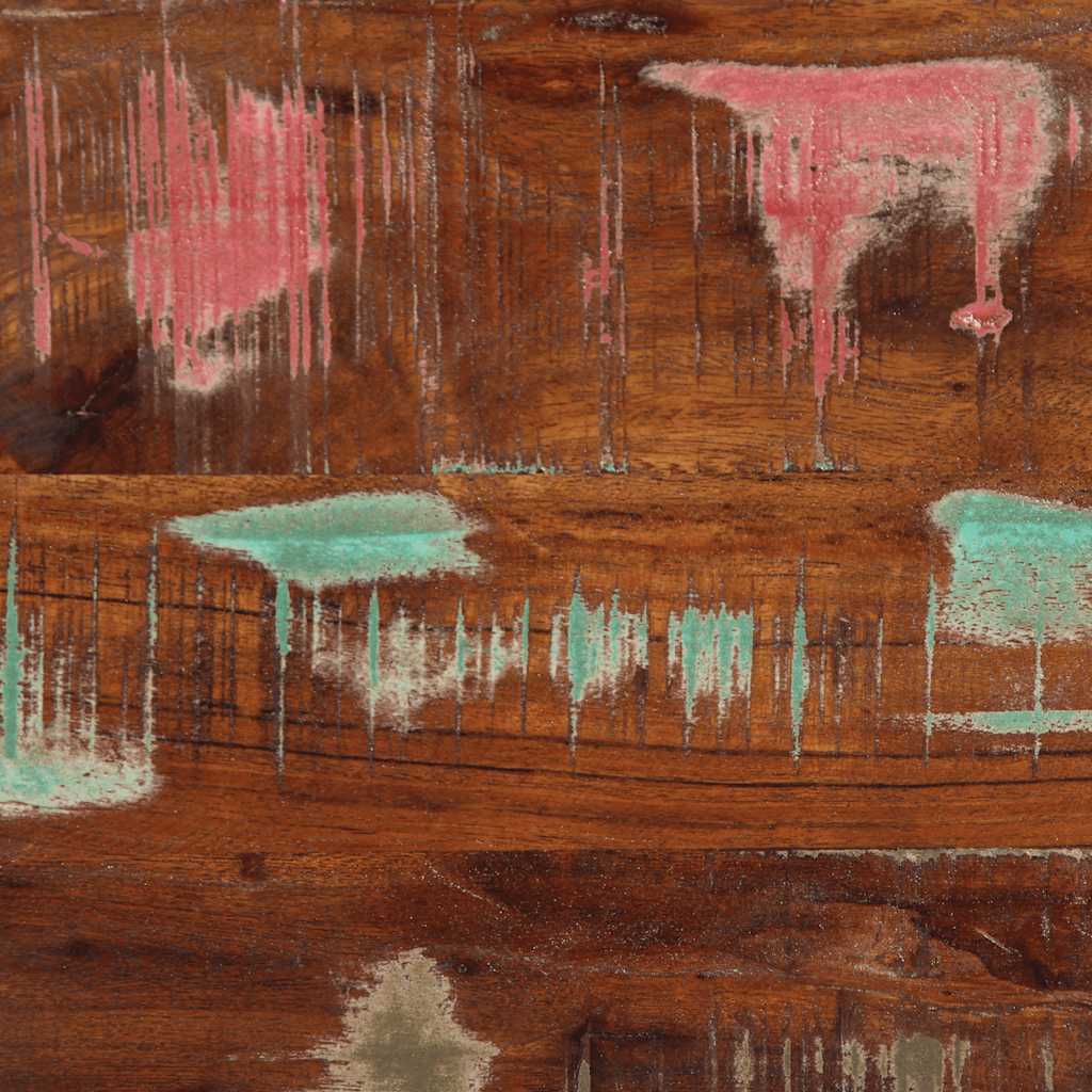 vidaXL Mesa de cabeceira 40x30x80 cm madeira recuperada maciça