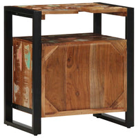 vidaXL Armário pia do banheiro 55x35x60 cm madeira maciça recuperada