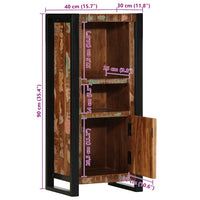 vidaXL Armário de casa de banho 40x30x90 cm madeira recuperada maciça